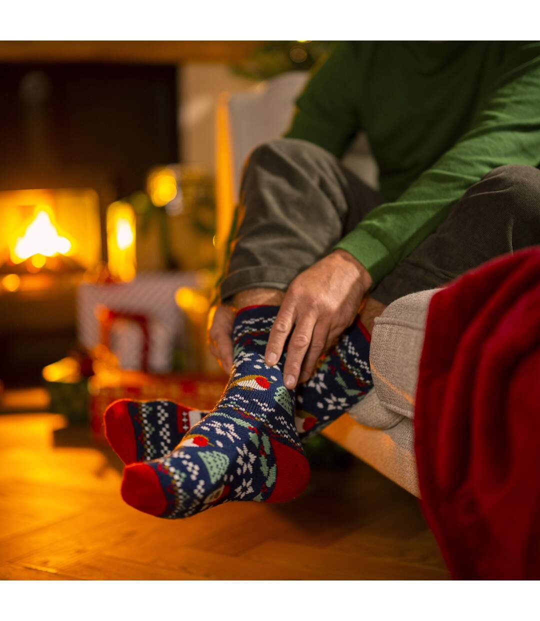 Chaussettes fantaisie de Noël Thermal Lite pour hommes-3
