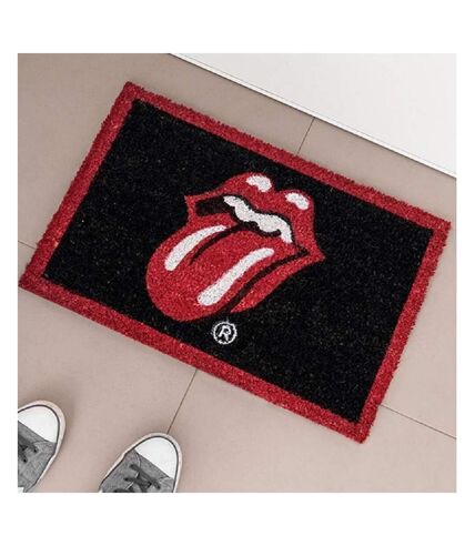 The Rolling Stones - Paillasson LIPS DOOR (Noir / rouge) (Taille unique) - UTBS2390