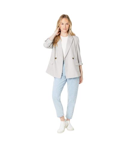 Womens/ladies pocket detail longline blazer taupe Dorothy Perkins