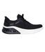 Womens/ladies Glide-step Trainers Black White Skechers-1
