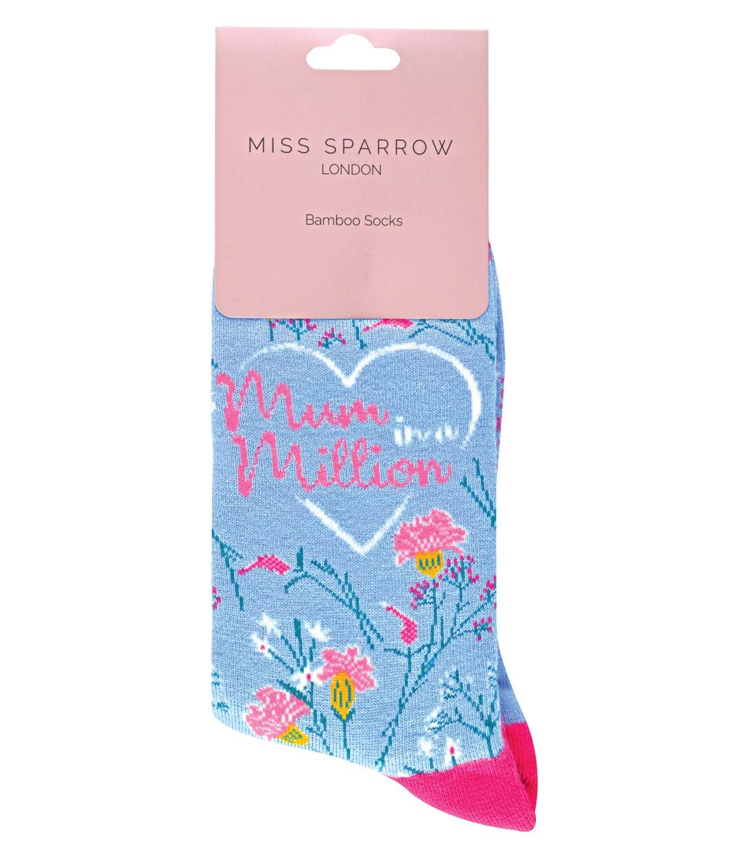 Miss Sparrow - 1 Pair Mum Ladies Bamboo Floral Pattern Socks-2