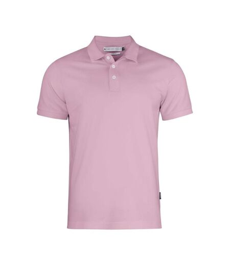Mens Sunset Modern Polo Shirt Light Pink James Harvest