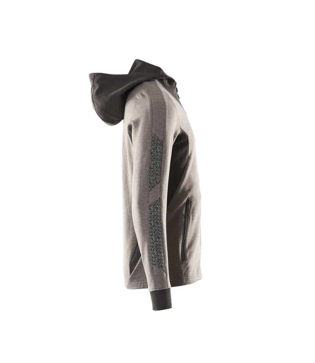 Mens Accelerate Full Zip Hoodie Dark Anthracite Black Mascot-4