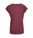 Build Your Brand Womens/Ladies Extended Shoulder T-Shirt (Cherry) - UTRW8374