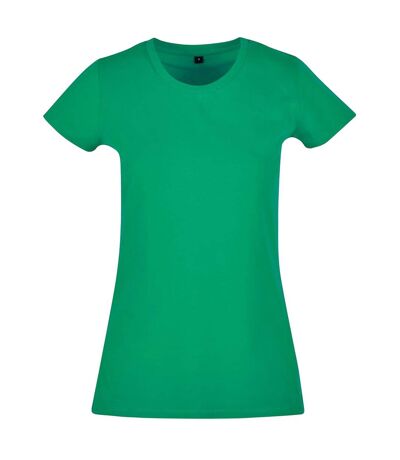 Womens/ladies Basic T-shirt Grass Green Build Your Brand