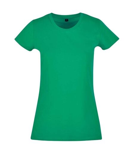 Womens/ladies Basic T-shirt Grass Green Build Your Brand