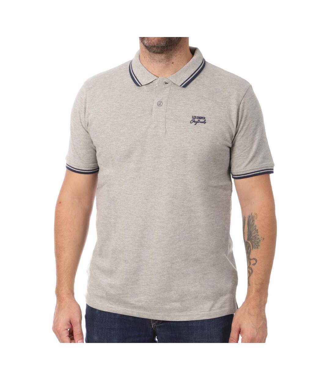 Polo Gris Homme Lee Cooper Opan - M-1