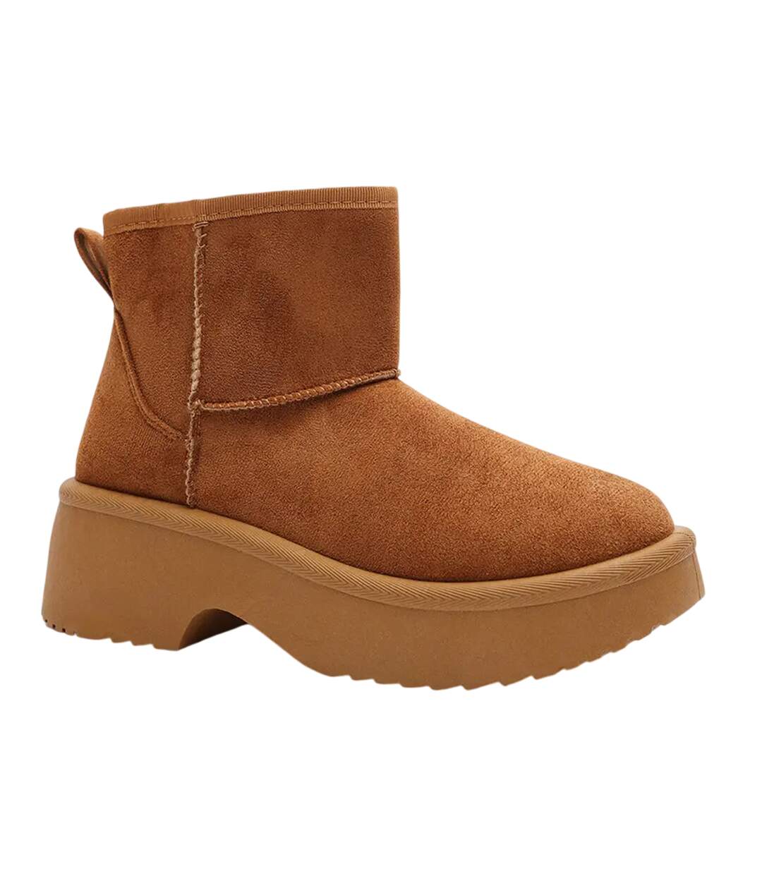 Womens/ladies Platform Ankle Boots Chestnut Where´s That From-3