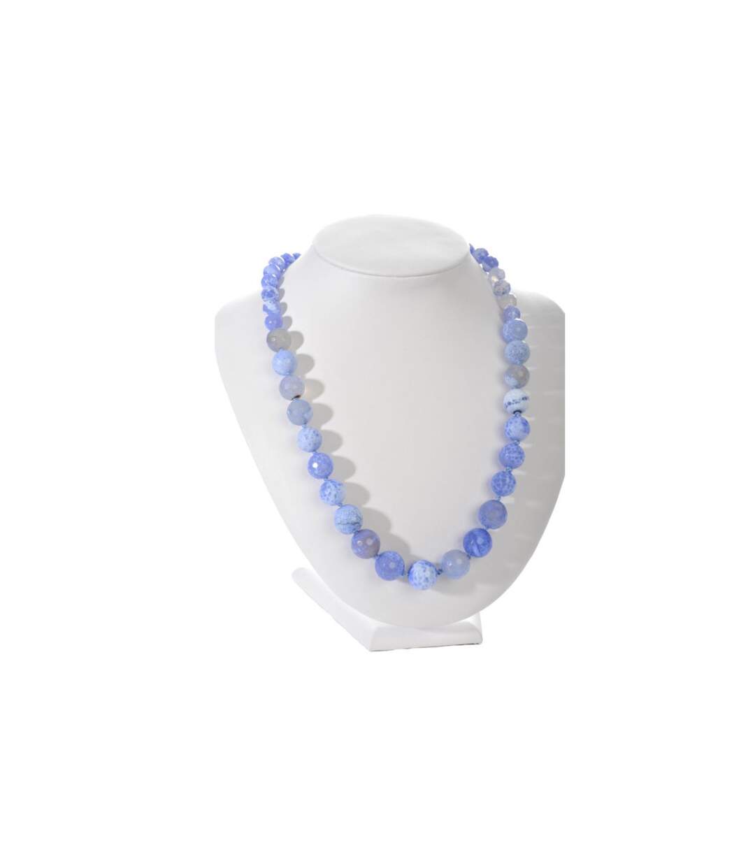 Collier Design Agate 18cm Bleu Clair-1