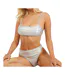 Womens/ladies Holographic Bikini Top Metallic Silver Brave Soul-4