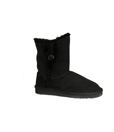 Eastern Counties Leather Womens/Ladies Lacey Sheepskin Button Boots (Black) - UTEL217