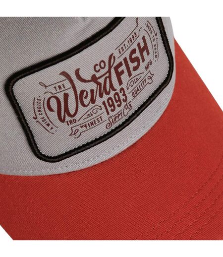 Haywood Colour Block Baseball Cap Brick Orange Weird Fish