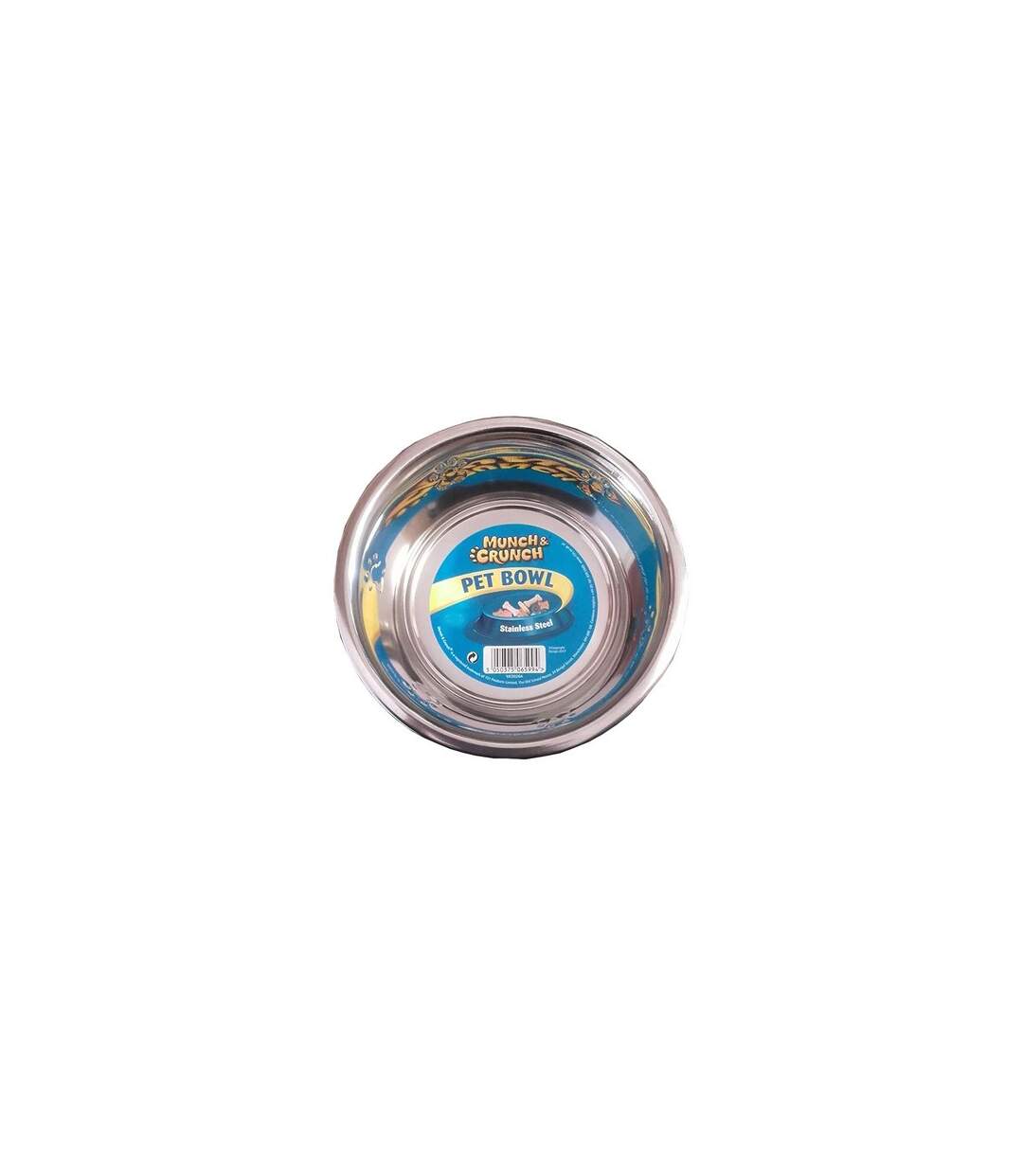 Paw print pet bowl one size silver Munch & Crunch-1