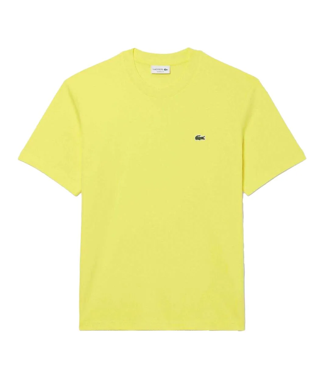 Mens Cotton T-shirt Yellow Lacoste-2