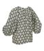 Womens/ladies Peasant Balloon Sleeve Blouse Black Daisy Regatta-2