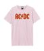 Unisex Adult Ac/dc Logo T-shirt Pink 182 Amplified-1