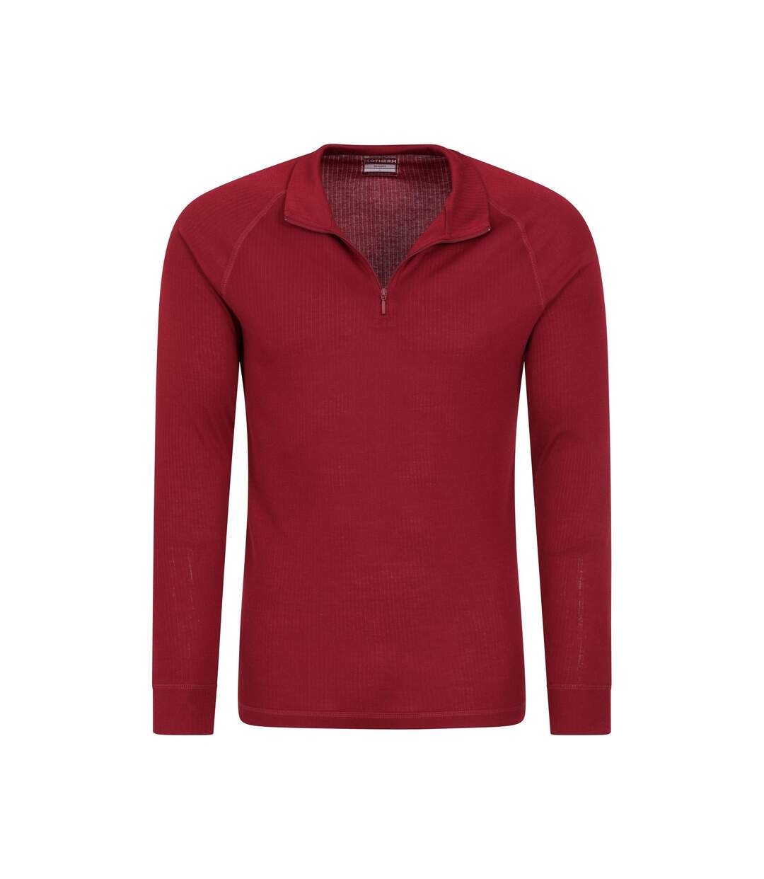 Mens Talus Zip Neck Long-sleeved Thermal Top Red Mountain Warehouse-4