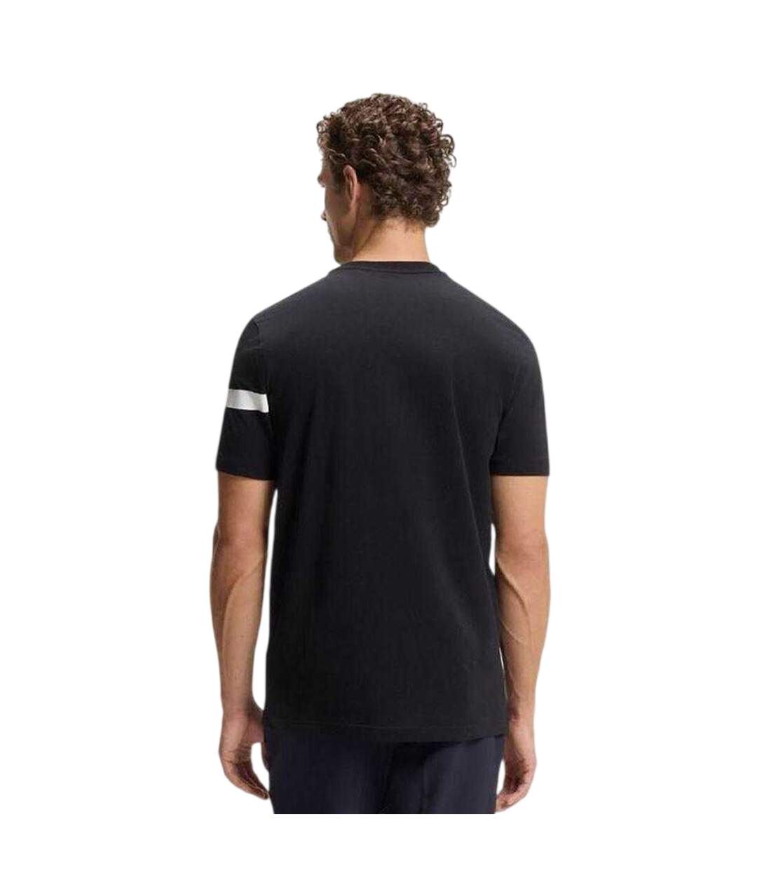 Mens Colour Stripe Regular T-shirt Dark Blue Boss-3