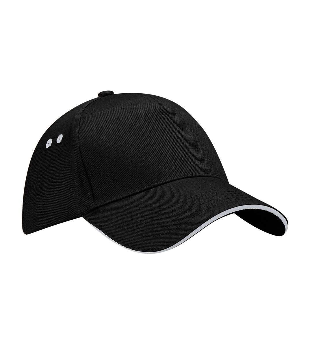 Casquette Ultimate Adulte Noir Gris Clair Beechfield-2