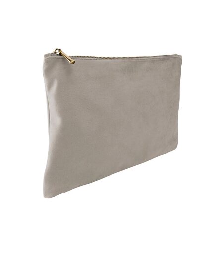 Plain Velvet Accessory Bag L Moonstone Bagbase