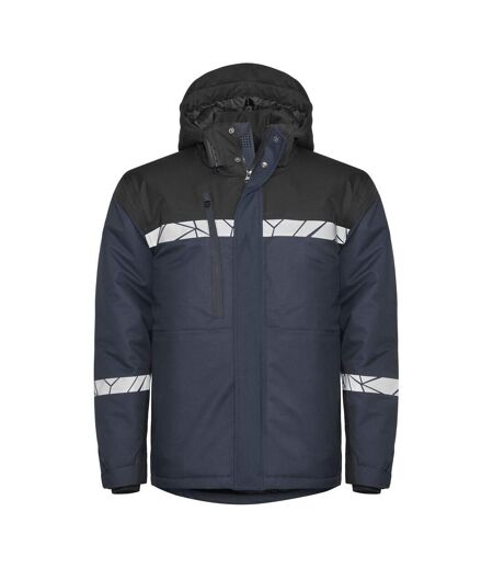 Mens Progression High-vis Padded Soft Shell Jacket Navy Black Projob