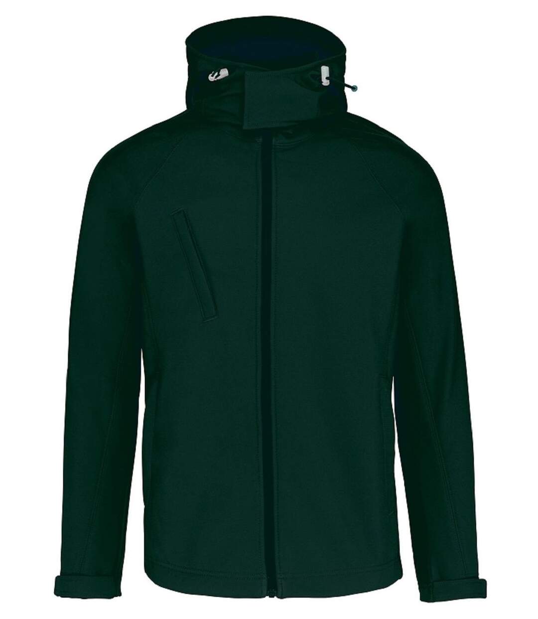 Veste softshell à capuche amovible - Homme - K413 - vert bouteille