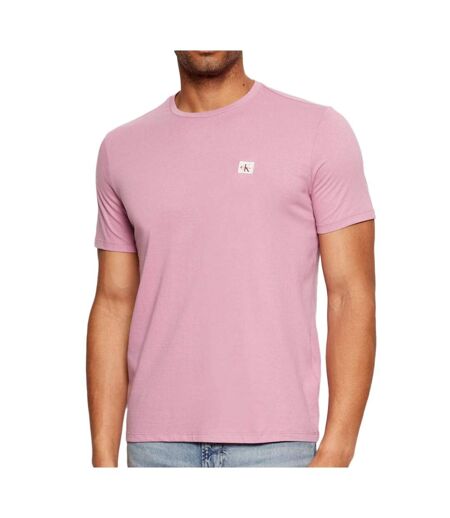 T-Shirt rose homme calvin klein jeans badge 30s