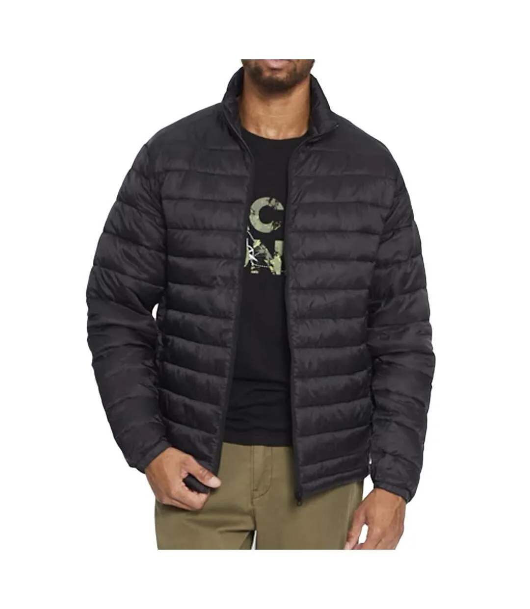 Doudoune noire homme jack and jones wayne-1