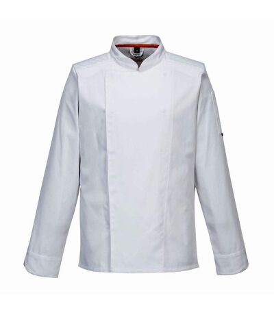 Portwest Mens Pro Air-Mesh Long-Sleeved Chef Jacket (White)