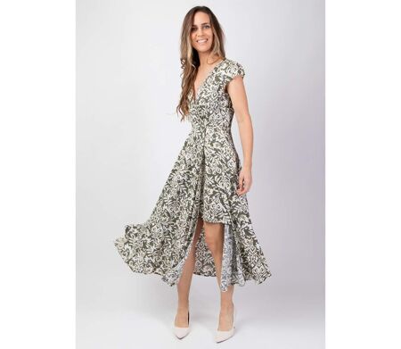 Robe mi-longue imprimé ethnique chic LOLITA Coton Du Monde