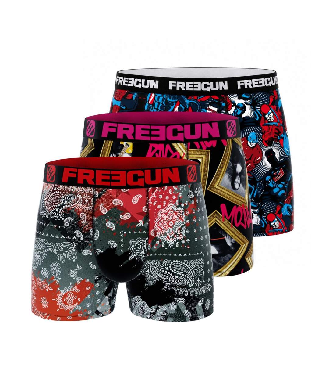Pack Surprise de 3 Boxers microfibre homme Freegun-2