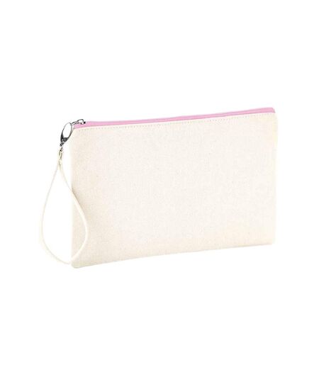 Canvas cosmetic bag one size natural/pink Westford Mill