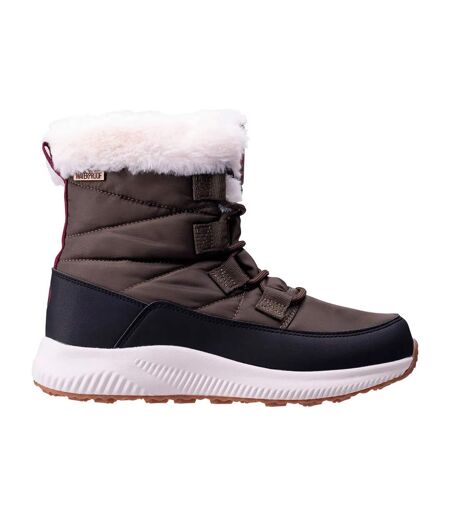 Womens/ladies Berra Waterproof Mid Cut Snow Boots Olive Anthracite Red Iguana