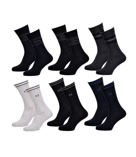 Chaussettes homme AZZARO Confort et qualité -Assortiment modèles photos selon arrivages- - Pack de 6