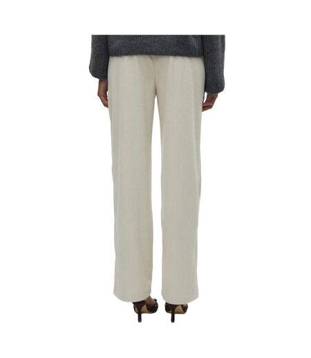 Pantalon fluide beige femme vero moda nora
