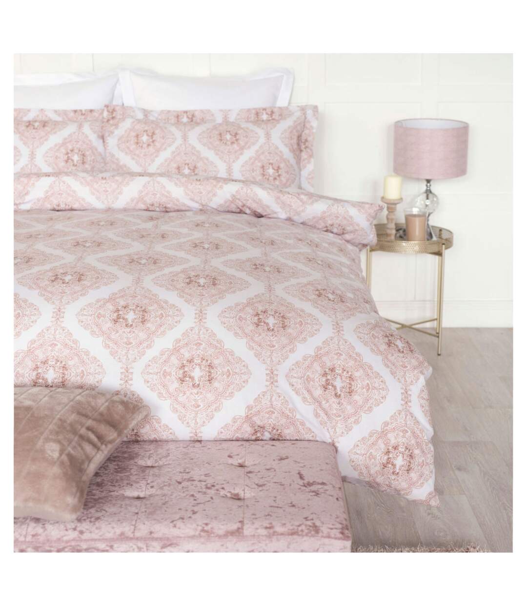 Ava duvet cover set blush Belledorm