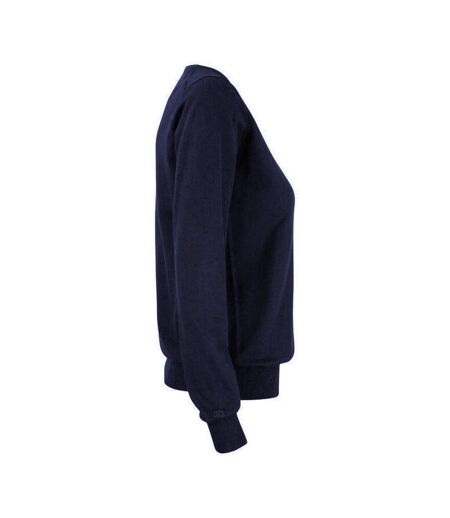 Womens/ladies Oakville Knitted Sweatshirt Dark Navy Cutter & Buck