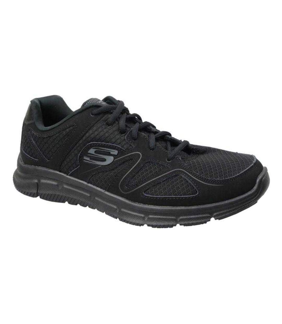 Baskets Satisfaction Homme Noir Skechers-1