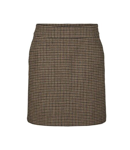 Jupe pied poule marron femme vero moda julie check