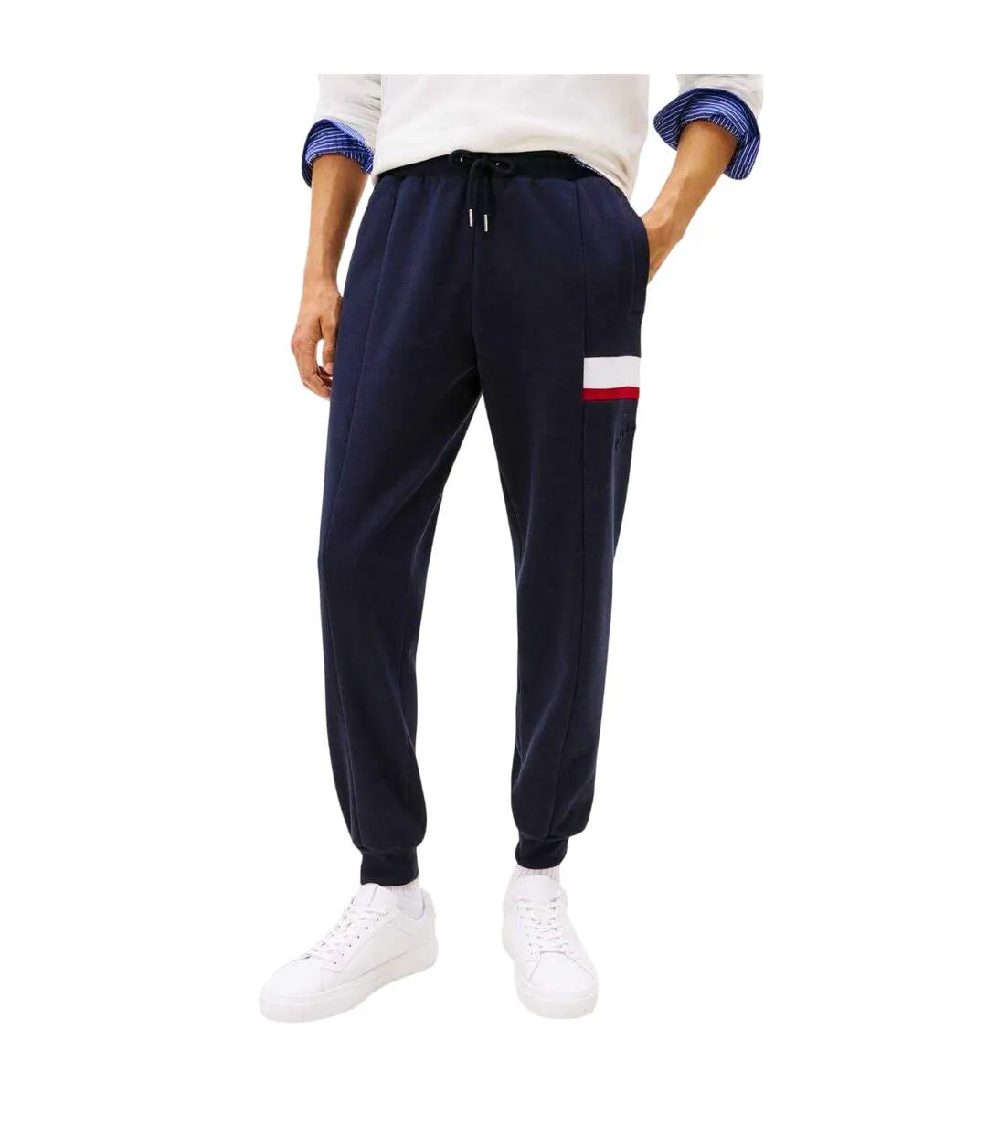 Mens Side Stripe Joggers Sky Blue Tommy Hilfiger-4