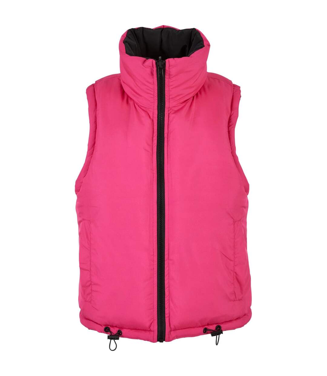 Doudoune Sans Manches Femme Noir Fuchsia Urban Classics-3