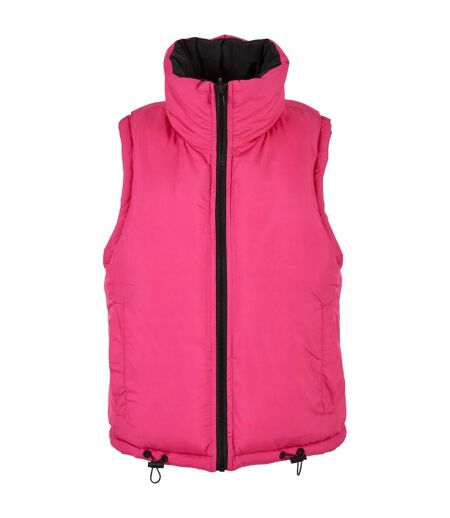 Doudoune Sans Manches Femme Noir Fuchsia Urban Classics