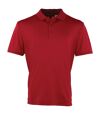 Premier Mens Coolchecker Pique Short Sleeve Polo T-Shirt (Burgundy)