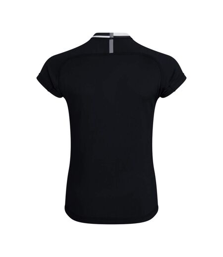 Womens/ladies Evader Hooped Vapodri Jersey Black Canterbury
