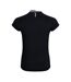 Womens/ladies Evader Hooped Vapodri Jersey Black Canterbury-3