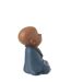 Statuette Moine Zen Grady 23cm Bleu-2