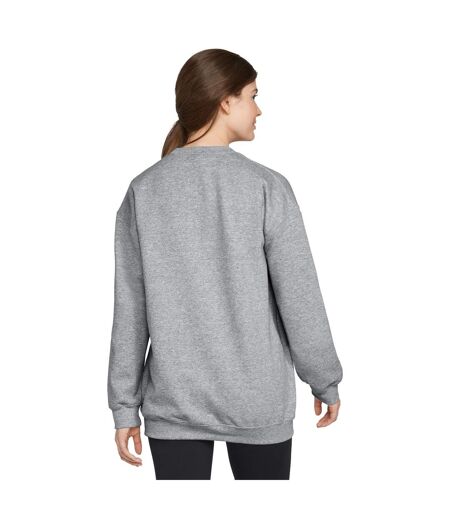 Unisex Adult Softstyle Midweight Crew Neck Fleece Top Sports Grey Gildan
