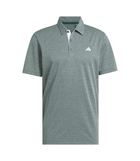 Mens Heather Golf Polo Shirt College Green Adidas