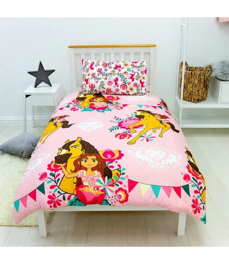 Fiesta Reversible Duvet Set Pink Multicoloured Spirit