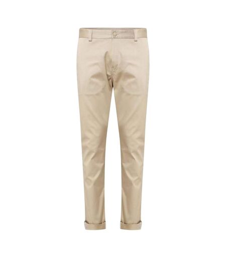 Mens Cotton Blend Slim Chinos Cream Replay
